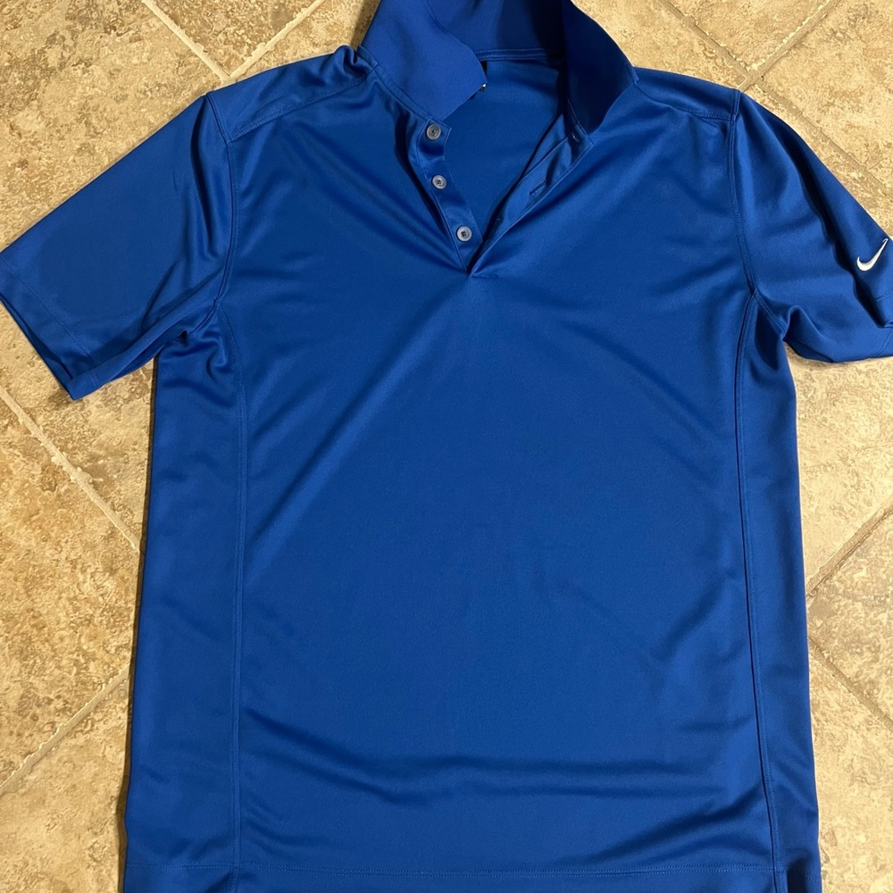 Nike Men's Vibrant Blue Polo Shirt